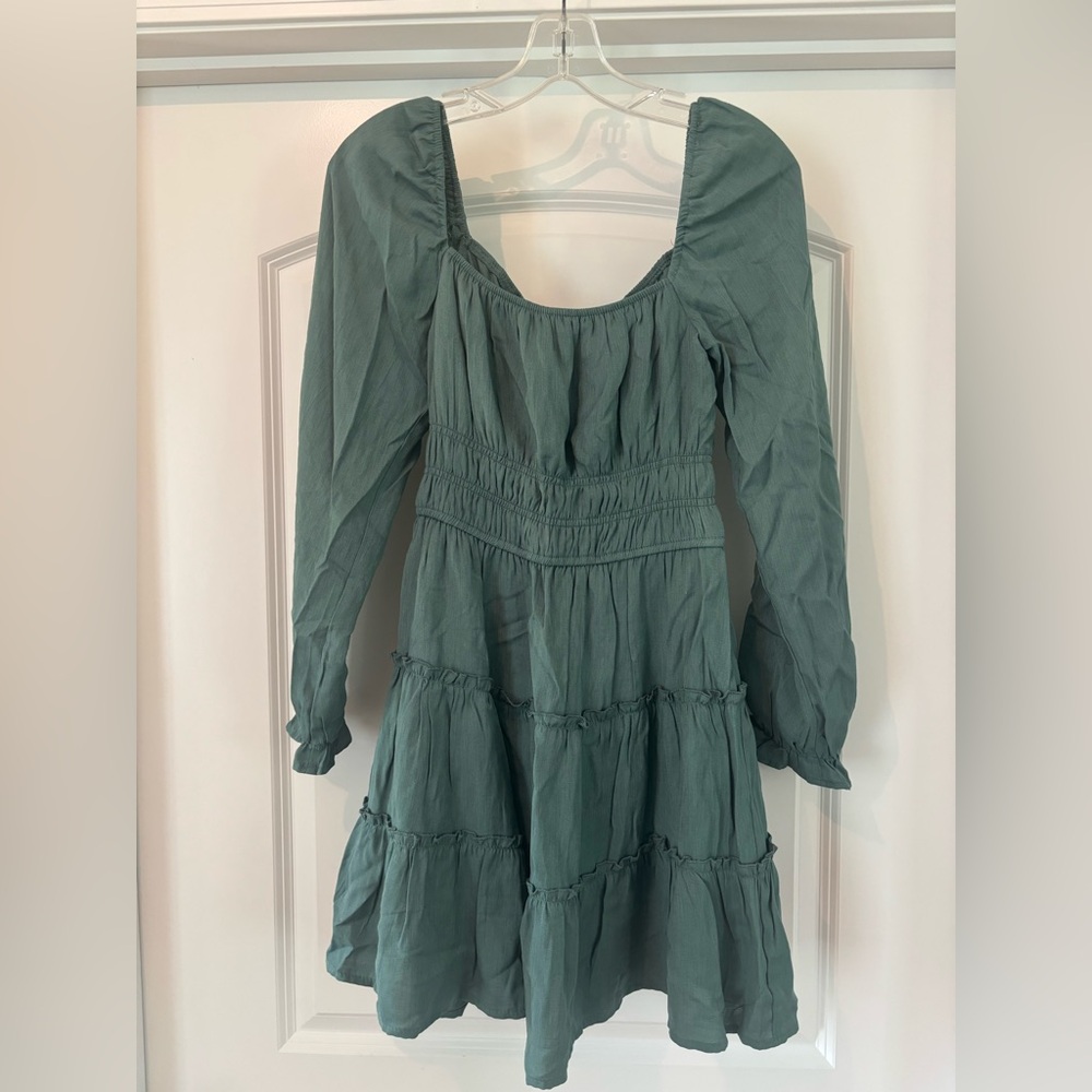 Altar'd State Teal Long Sleeve Dress